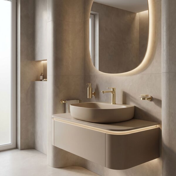 Bathroom faucet Rea Logan Brush Gold