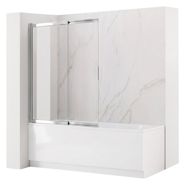 Sliding bathtub screen REA Dario Chrome 80