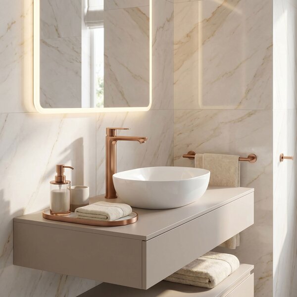 Bathroom faucet Rea Logan Brush Copper