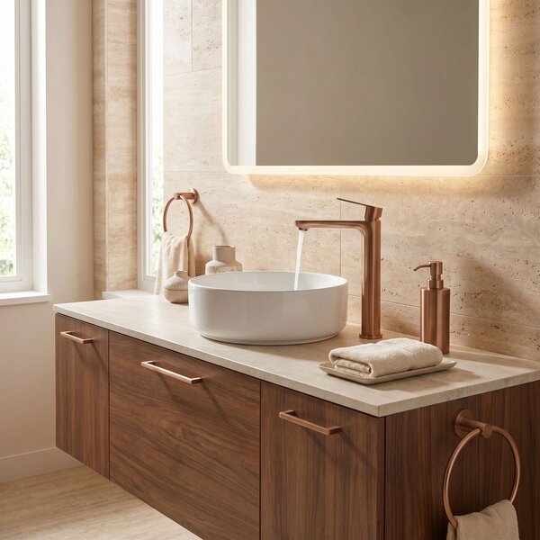 Bathroom faucet Rea Logan Brush Copper