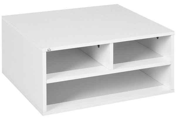 HOMCOM Three-Compartment Printer Storage Cabinet - White Aosom UK