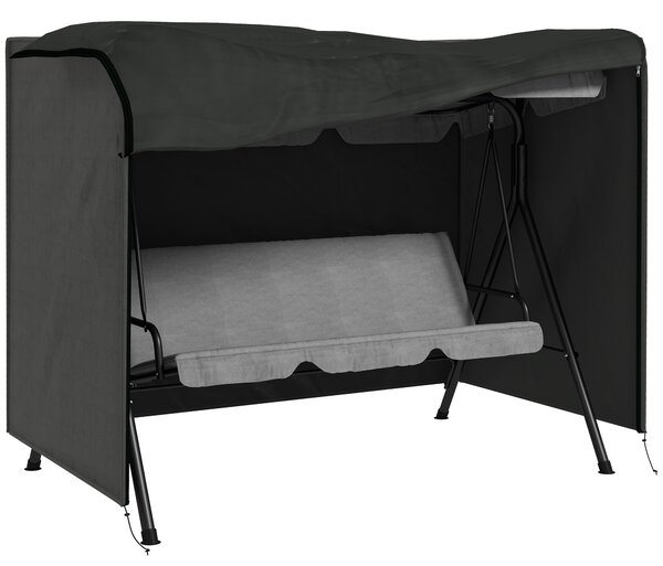 Outsunny Patio Swing Shelter: Waterproof Oxford Canopy for Outdoor Seating, Dark Grey, Ample Coverage Aosom UK