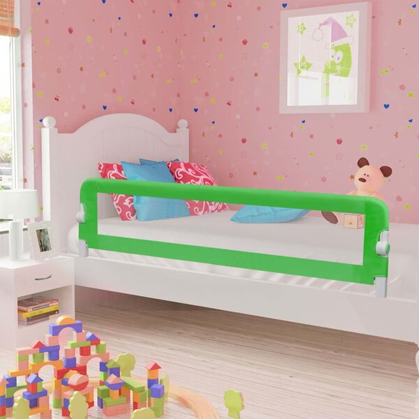 Toddler Safety Bed Rail Green 180x42 cm Polyester