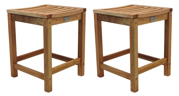 Marfa Natural Wooden Stools In Pair