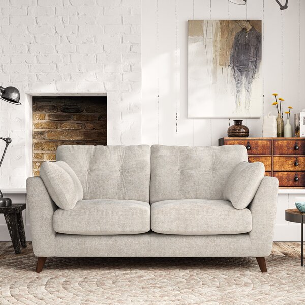 Peyton Large 2 Seater Sofa Chunky Chenille White Sand