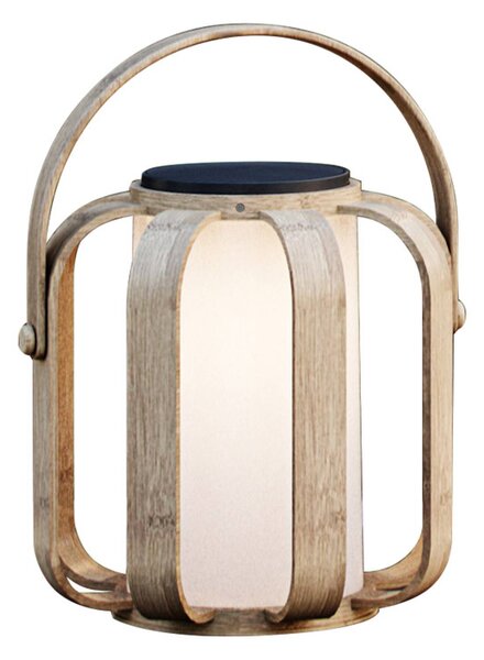 Bob LED solar decorative light, bamboo wood