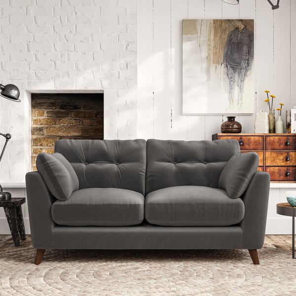 Peyton Large 2 Seater Sofa House Velvet Charcoal