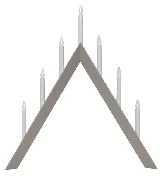 Arrow candleholder, pointed, 7-bulb, grey