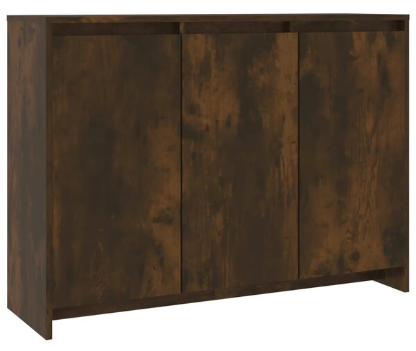 Sideboard Smoked Oak 102x33x75 cm Engineered Wood