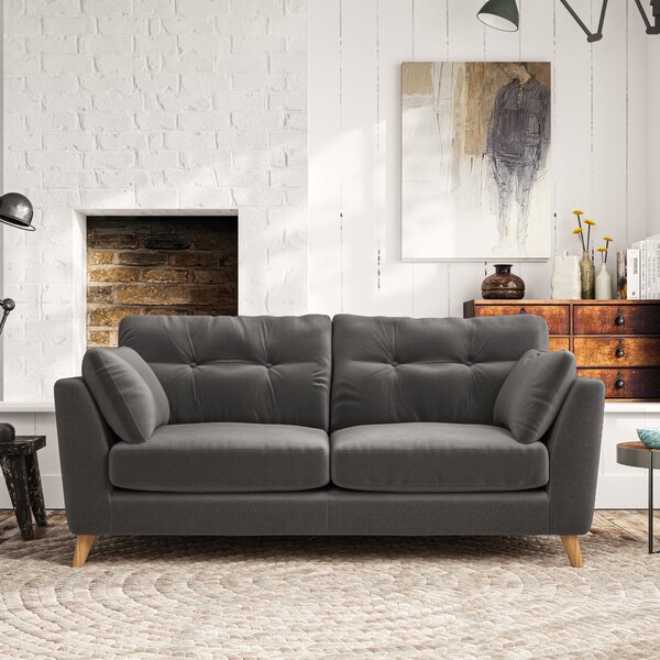 Peyton 3 Seater Sofa House Velvet Charcoal