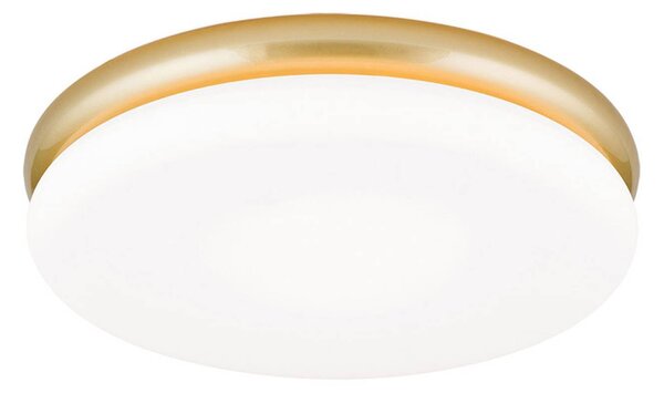 James LED ceiling light with metal housing, brass