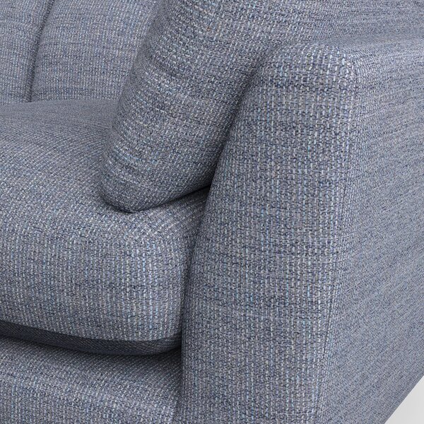 Peyton Large 3 Seater Sofa Chunky Tonal Weave Navy