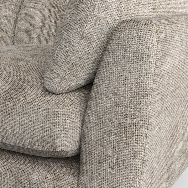 Peyton Large 3 Seater Sofa Chunky Chenille Mushroom