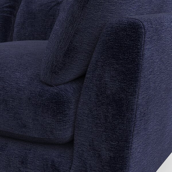 Peyton Large 3 Seater Sofa Luxury Chenille Luxe Navy