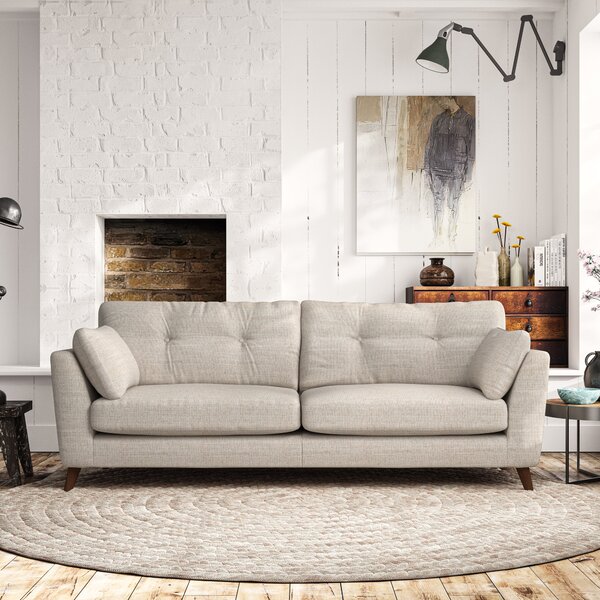 Peyton 4 Seater Sofa Chunky Tonal Weave Natural