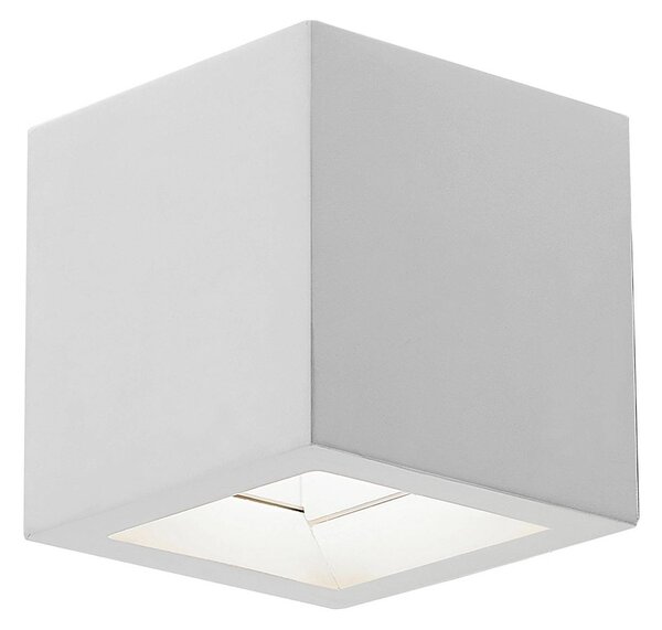 Lindby Quaso LED wall light made of white plaster