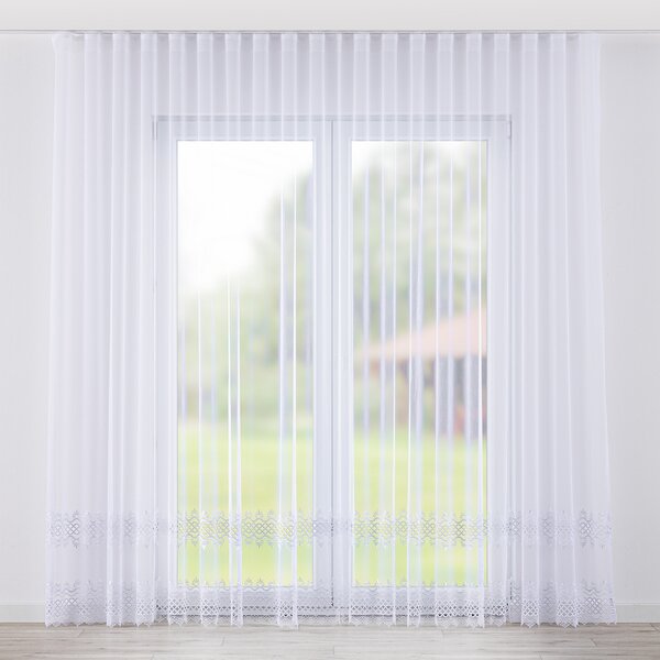 Pencil pleat voile/net curtain