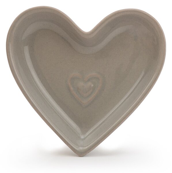 Hearts Grey Teabag Tidy Grey