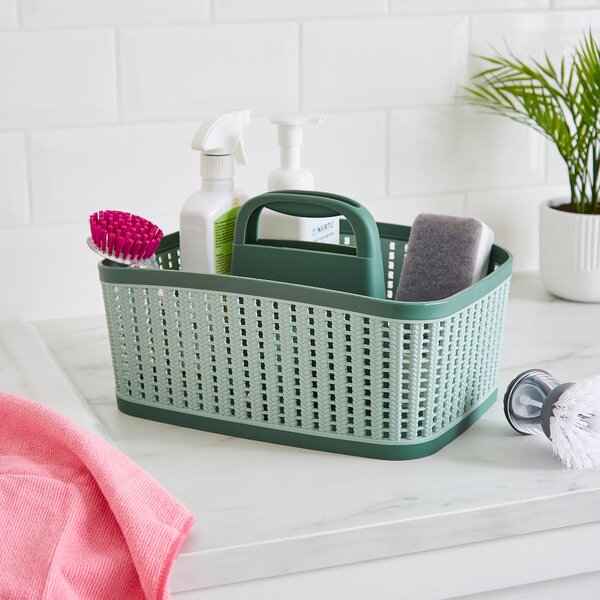 Weave Effect Cleaning Caddy Green