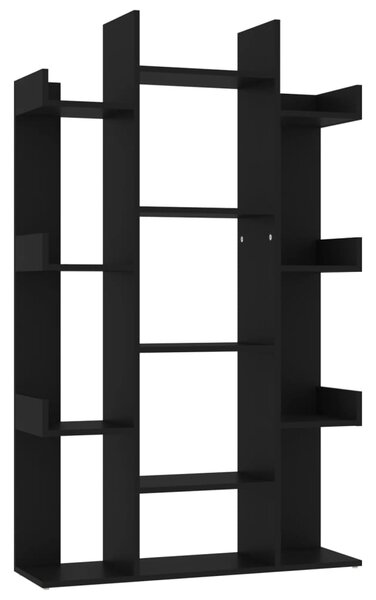 Book Cabinet Black 86x25.5x140 cm Engineered Wood