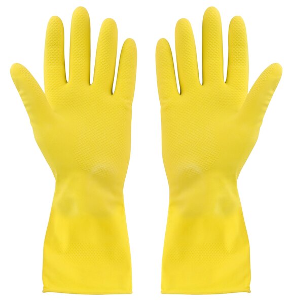 Medium Rubber Gloves Yellow