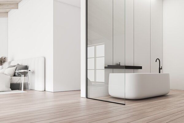 Bathroom shelf SF02 60cm black matt