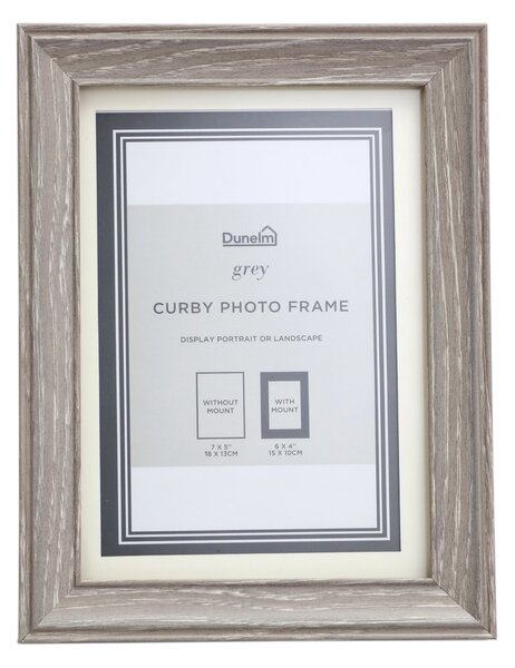 Curby Photo Frame 6" x 4" (15cm x 10cm) Grey