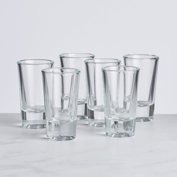 Set of 6 Shot Glasses Clear
