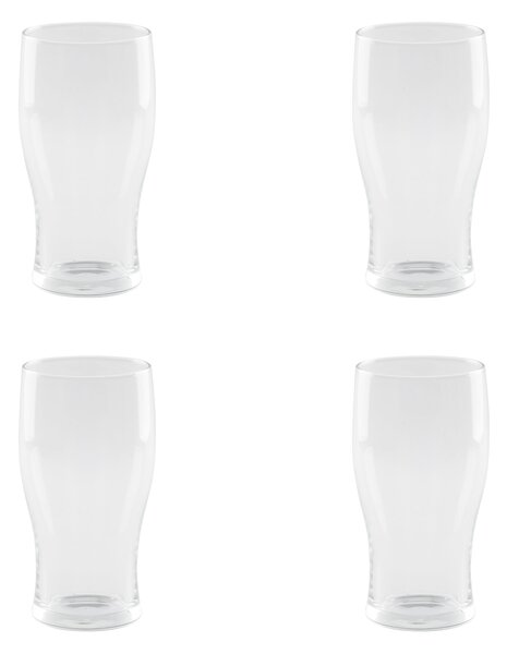 Set of 4 Essentials Beer Glasses Clear