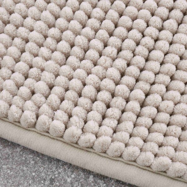 Catherine Lansfield Bobble Bath Mat 50cm x 80cm Natural