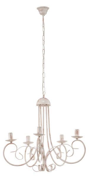 Pompei chandelier, five-bulb, no lampshades