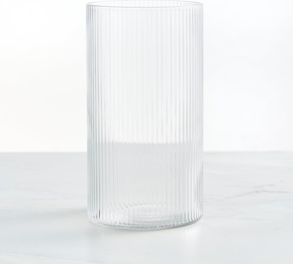 Ribbed Highball Glass Clear