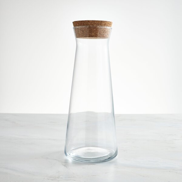 Carafe with Cork Lid Clear