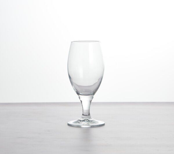 Footed Half Pint Glass Clear
