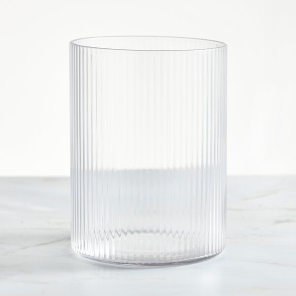 Ribbed Tumbler Glass Clear