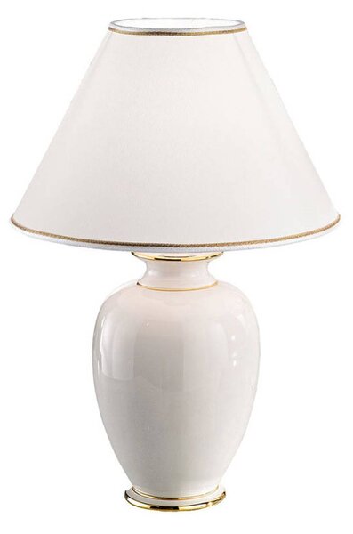 Giardino Avorio table lamp in white/gold, Ø 30 cm