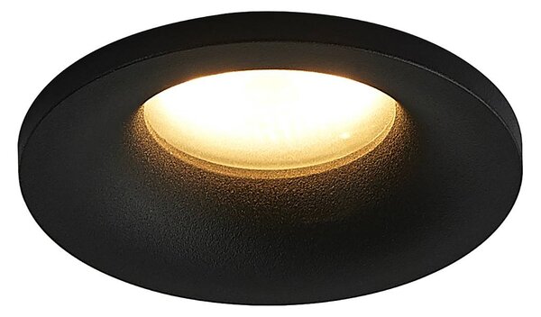 Arcchio Enia recessed lamp, round, black