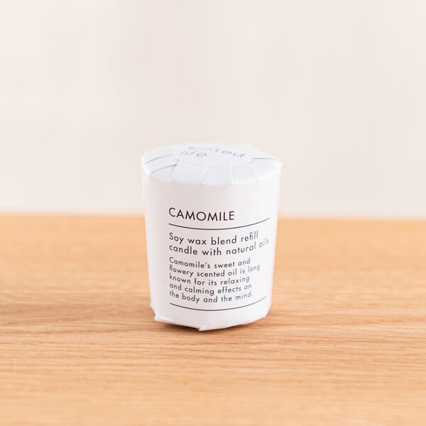 Soy Wax Blend Chamomile Votive Candle White