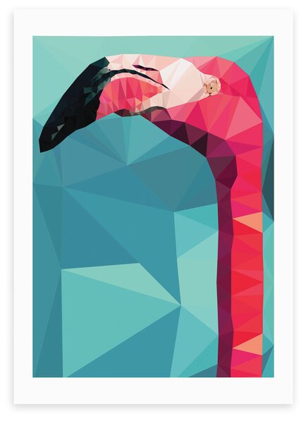 Flamingo Head Print MultiColoured