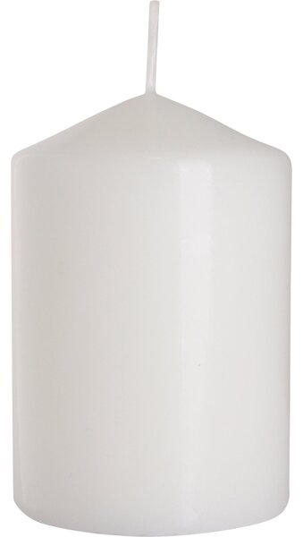 White Pillar Candle, 6.8cm x 10cm White