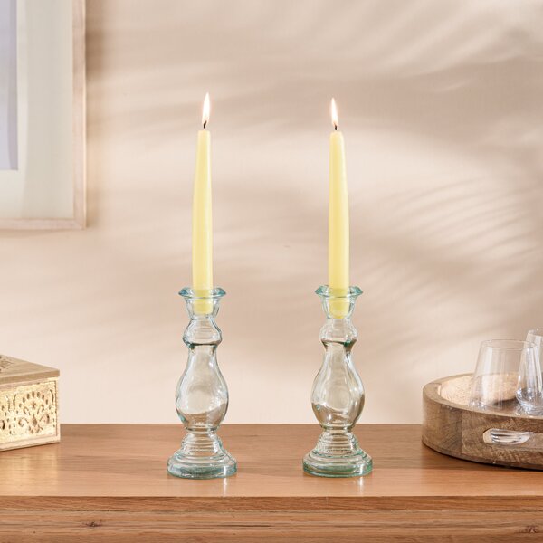 Pack of 2 Yellow Taper Candles Yellow