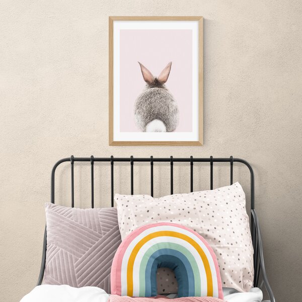 East End Prints Baby Bunny Tail Print Pink