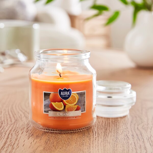 Orange Jar Candle Orange