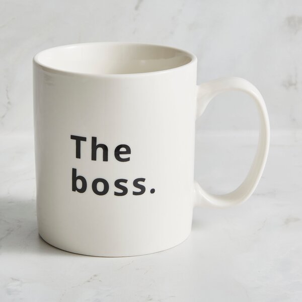 The Boss Oversized Mug White