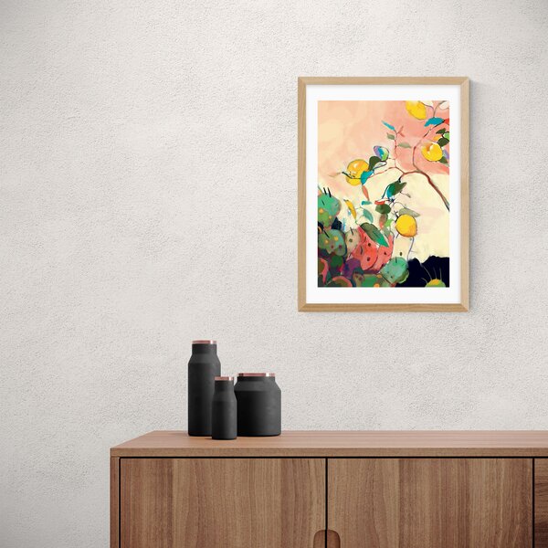 East End Prints Citrus and Cacti Print MultiColoured