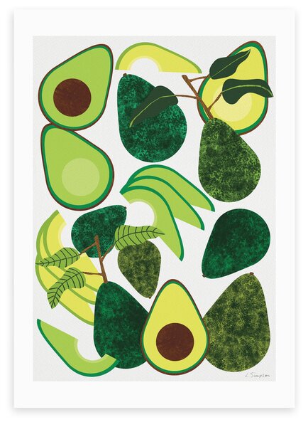 Avocado by Leanne Simpson Print Green