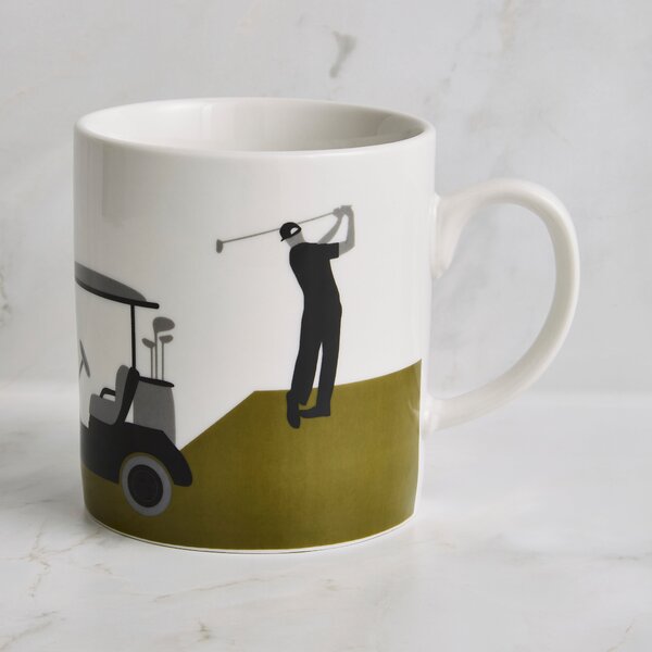 Golf Hobbies Mug White/Green/Black