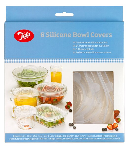 Tala 6 Piece Silicone Bowl Cover Set Clear