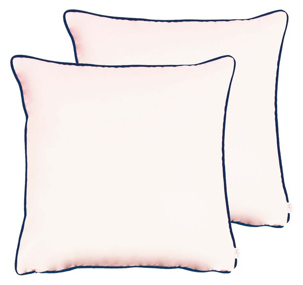Evans Lichfield Opulent Velvet 2 Pack Pipe Cushions Blush (Pink)