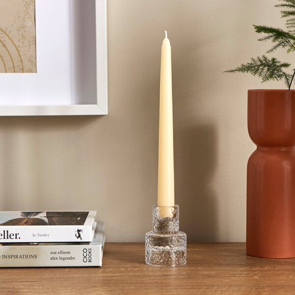 Mottled Glass Candlestick Holder